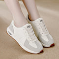 plus size women's shoes - new spring/autumn leather sneakers - korean style versatile flat casual soft sole running shoes