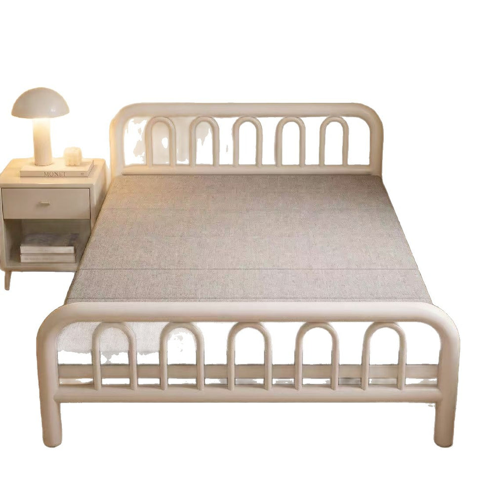 Folding bed - simple, home-use, adult single bed - perfect for rentals, offices, nap time, dorms - iron frame bed