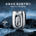 Mini electric shaver with dual-ring magnetic floating head - portable, travel-friendly, and fully waterproof