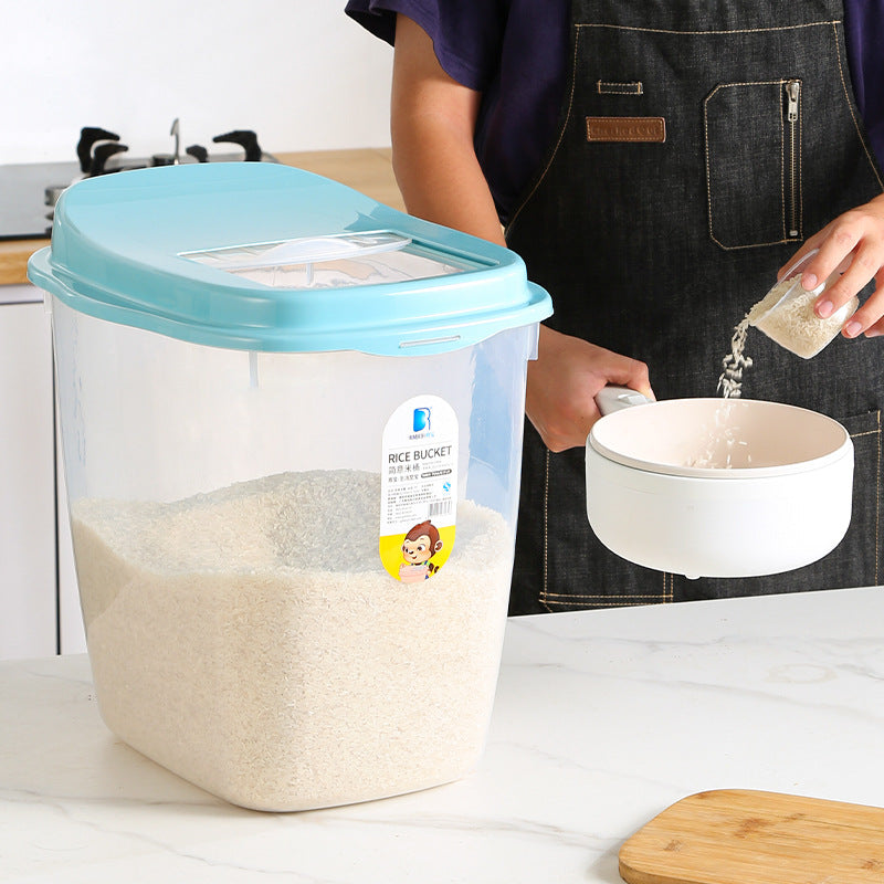 Large-capacity rice storage box Household sealed rice bucket Insect-proof and moisture-proof sealed flour storage Grain storage box wholesale