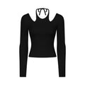 Vertical ribbed 2.0 sexy halter dance sports long sleeves silmslimming look pilates yoga clothes daw027