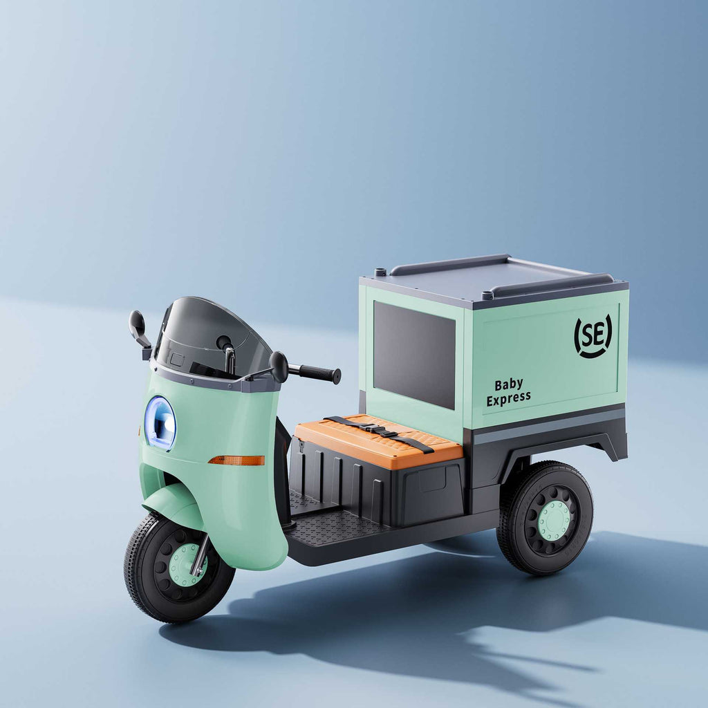 New children's electric car simulation courier car four-wheel drive chargeable children's stroller toy electric car