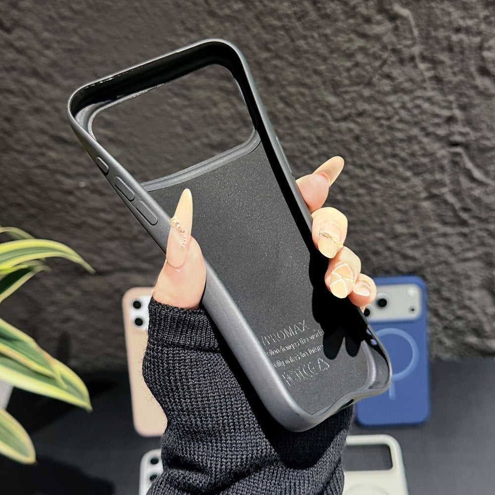 Suitable for apple 17air official tpu mobile phone case frosted magnetic iphone16pm pure color velvet mobile phone case