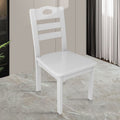 Solid wood chair durable chair dining chair for home rental house casualmahjong stool hotel black and white restaurant dining table and chair