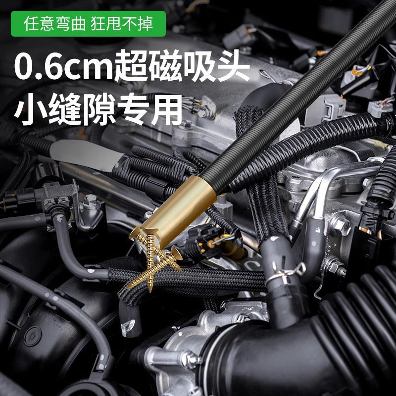 Baolian strong magnetic iron picker auto repair strong stick suction screw tool for home with light bendable metal suction rod