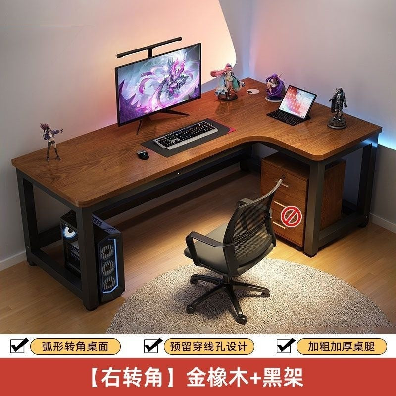 Computer desk desktop home electric competitive table and chair bedroom corner office table student study table new chinoiserie large desk