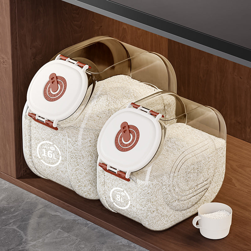 Rice bucket household storage sealed bucket insect-proof moisture-proof grain storage bucket grain noodle bucket sealed flour tank household storage box