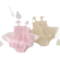 Newborn baby girl romper dress - summer lightweight princess style tutu skirt