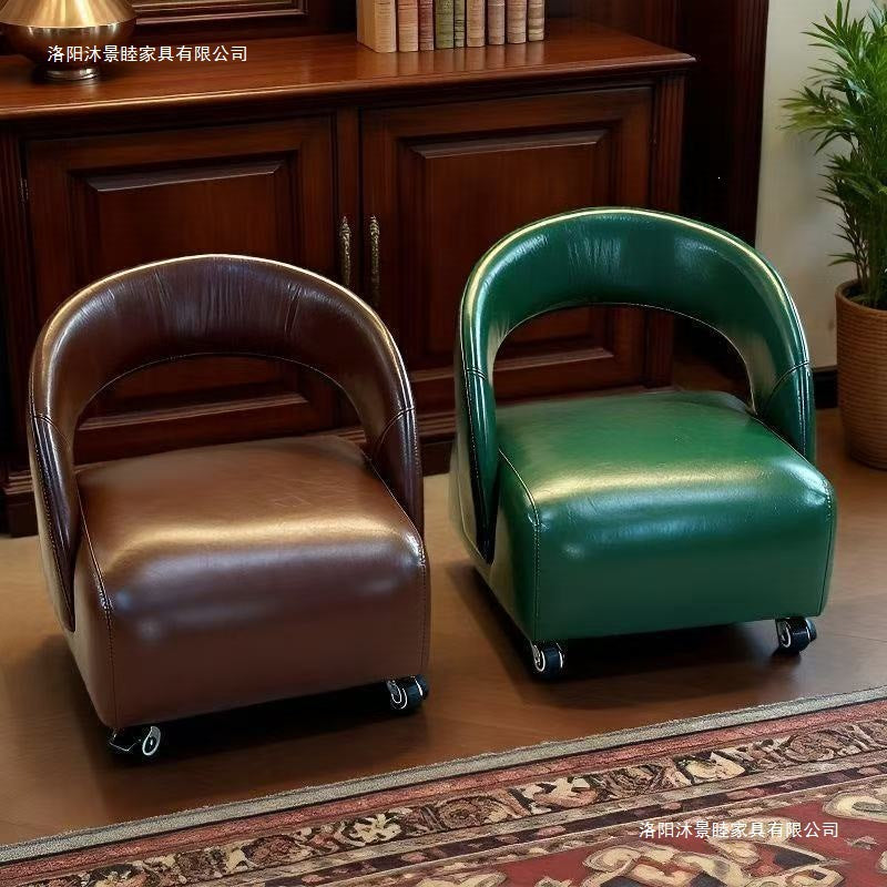 Ganliuliudeng universal wheel small stool living room for homeaccessible luxury sofa stool back chair shoe changing stool