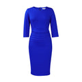 D384 independent station african plus size women's summer short sleeve round neck elegant office dress pencil skirt
