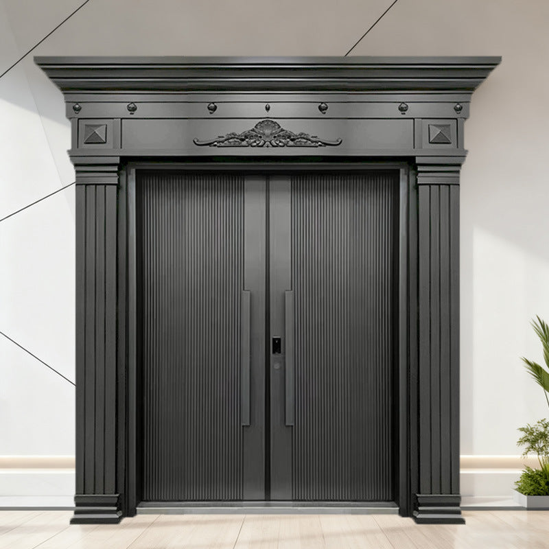 Villa door double door rural self-built house door anti-theft door self-built house mother entrance door cast aluminum door