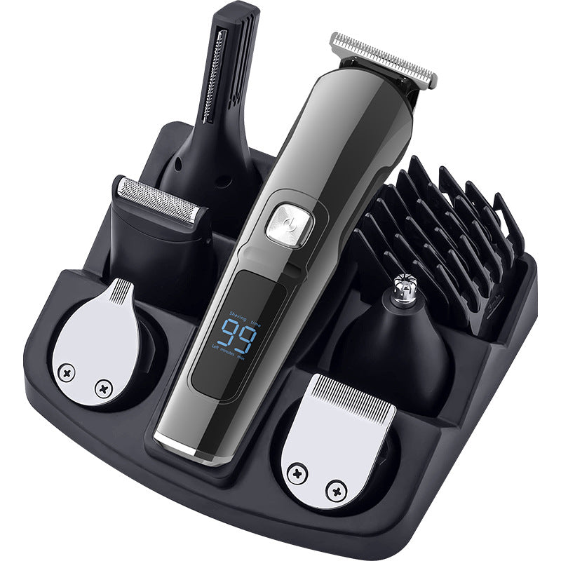 Electric hair clipper, hair trimmer, full body washable hair cutting machine, lcd digital display multifunctional kit, smart
