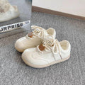2026new arrivalretro german training shoes for women fashioneasiest for matchchic round toe casual leather white sneakers autumbest selling