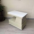 Italian normcore smart movable coffee table sofa side table small apartment living room side cabinet wireless charging corner table small trolley