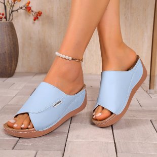 summer new arrival: plus-size wedge heel slippers for women (sizes 36-43). wholesale available. dropshipping to  and