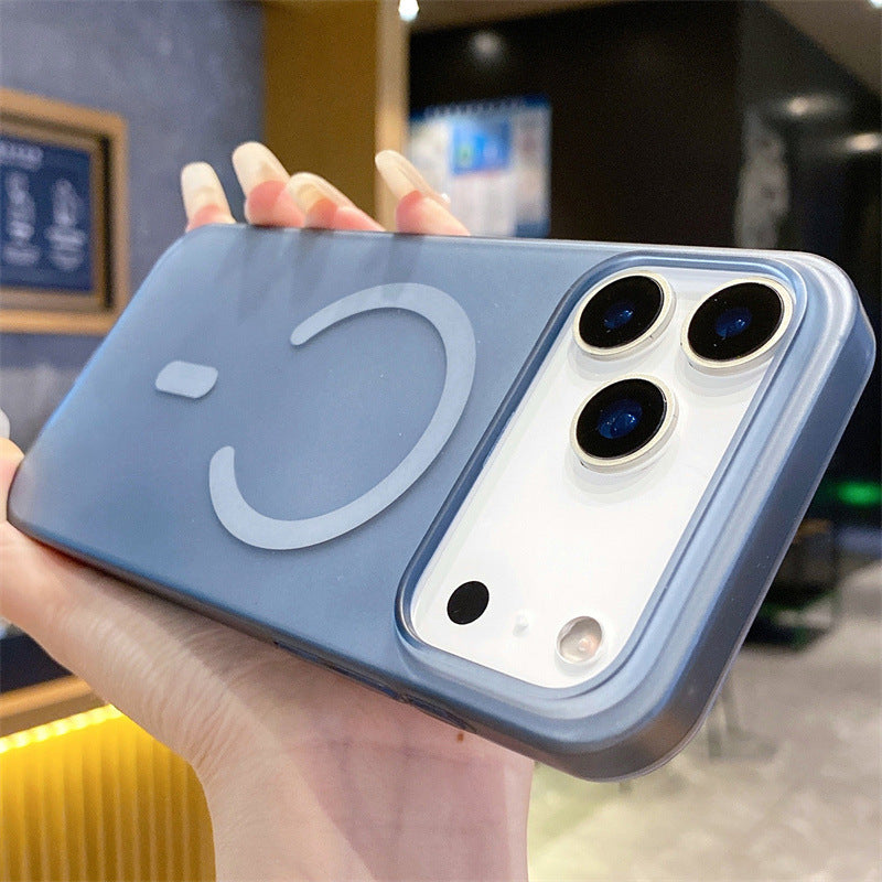 Ultra-thin pc hard case with magnetic attachment, matte ice mist finish, compatible with iphone 17, iphone 16, iphone 15, iphone 13 pro max - premium quality