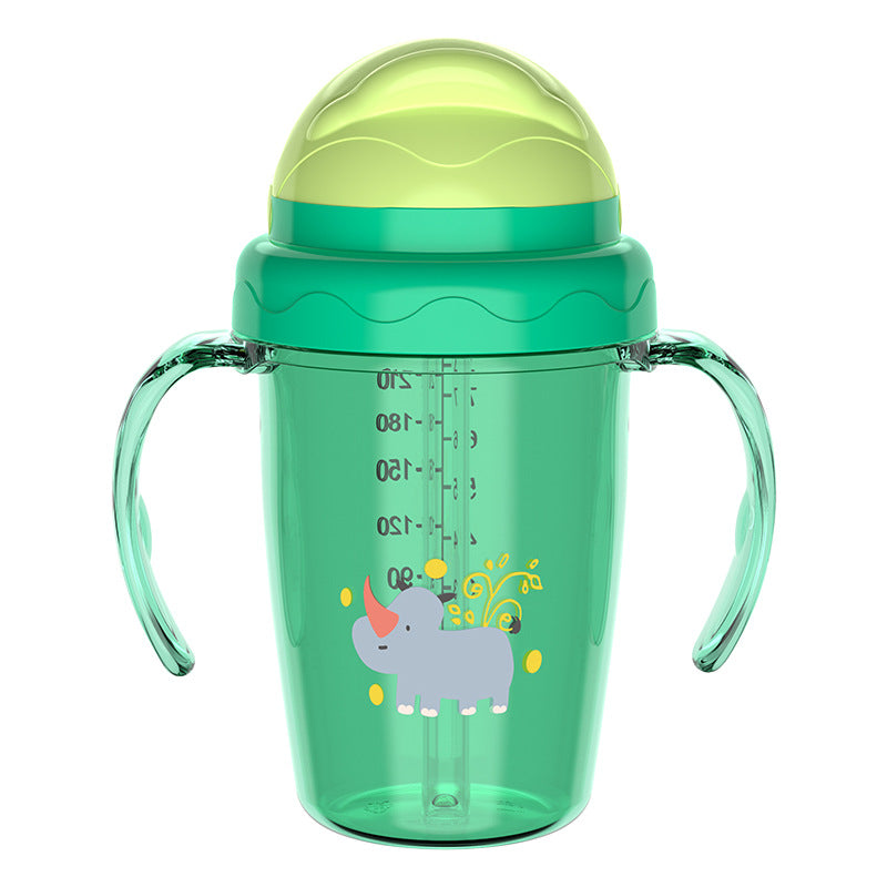 English boxed baby water cup baby learning drinking cup with handle direct drinking cup children's water cup anti-drop and leak-proof straw cup