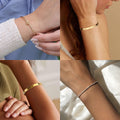 European and american cross-border fashion minimalist stainless steel heart knot bangle geometric claw chain tennis chain women's bracelet