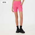High-waisted tummy control yoga shorts with side pockets - seamless, nude feel, shaping, no t-line, workout fitness shorts d25035