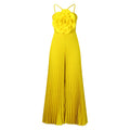 D554export women's clothing new arrivalelegantpure colorfashionsexy large flowerpure color pleated african jumpsuit