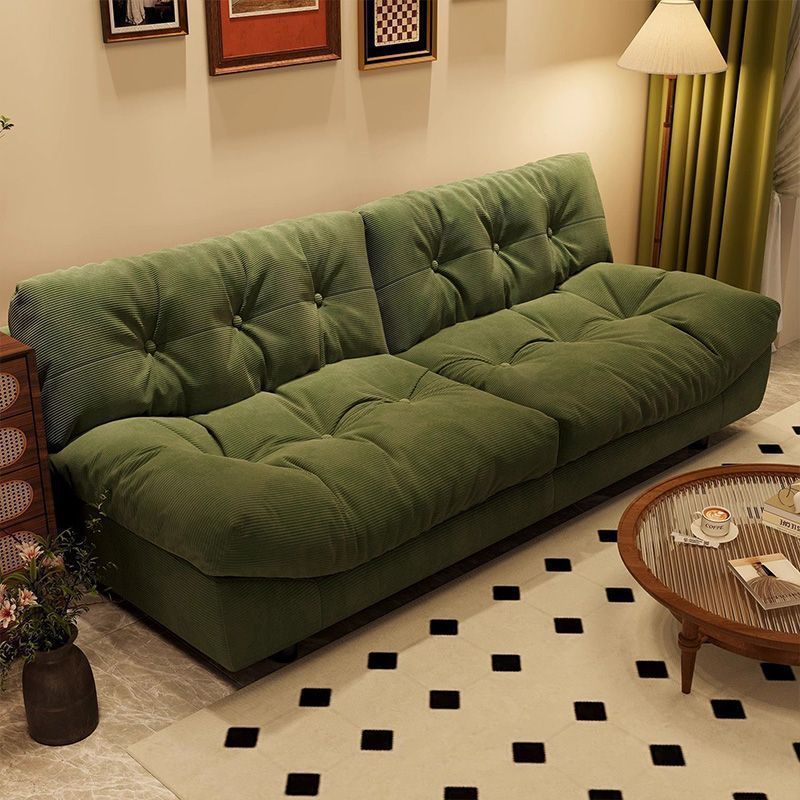 Sofa small apartment living room sofa new arrival double three-person fabric straight row lazy cream style bedroom small sofa