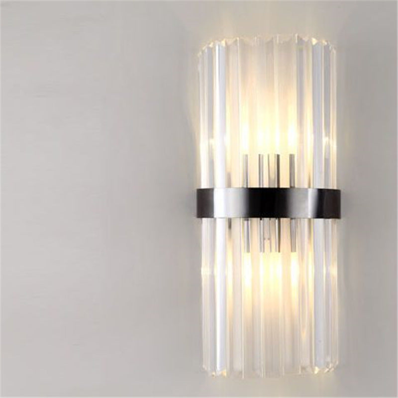 Accessible luxury style crystal wall lamp casual living room tv background wall bedroom bedside corridor aisle staircase wall lamp