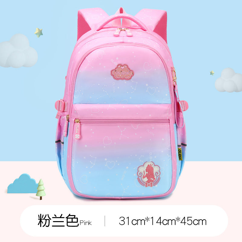 School bag for primary school students and girls aged 6-12, light burden reduction for girls, spine protection, children's backpack customization for grades 1, 2 and 3
