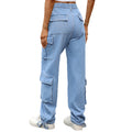 cross-border fashion: new loose-fit drawstring design denim cargo pants for women - perfect for , european & american export, casual & activewear