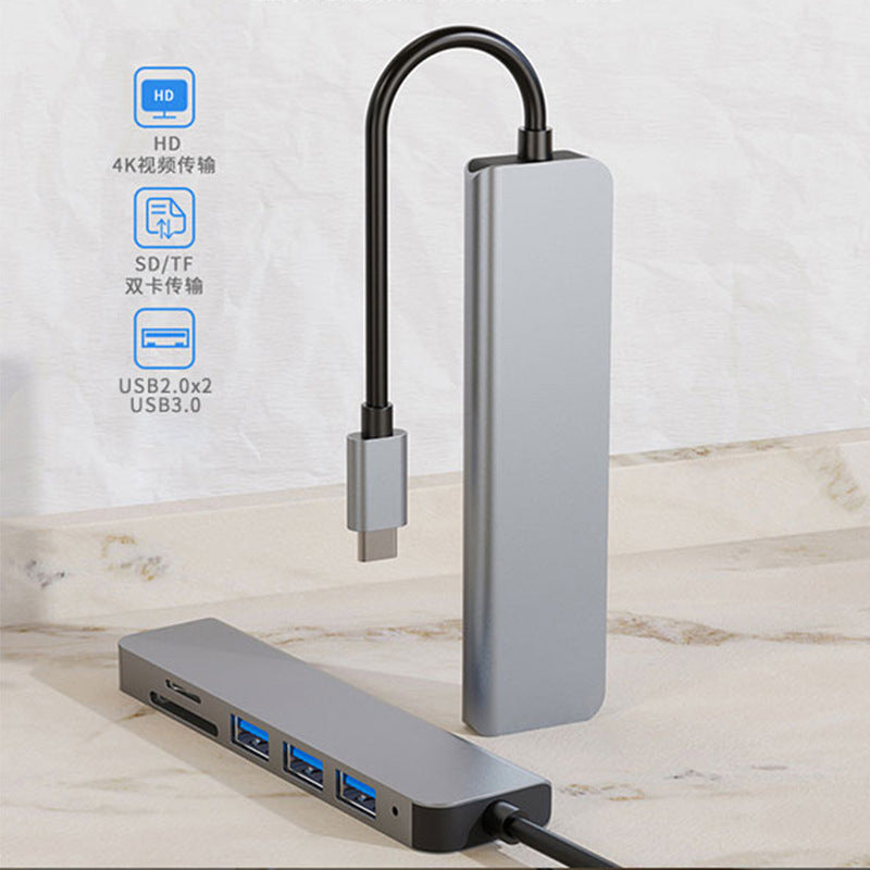 hot-selling type-c docking station six-in-one usb expander suitable for macbook apple docking station 4k