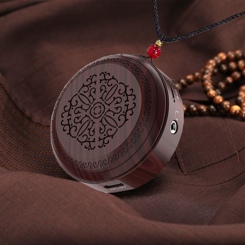 Retro neckband music player - mini, portable, wireless, card-insertable, perfect for relaxing music and gifting to seniors