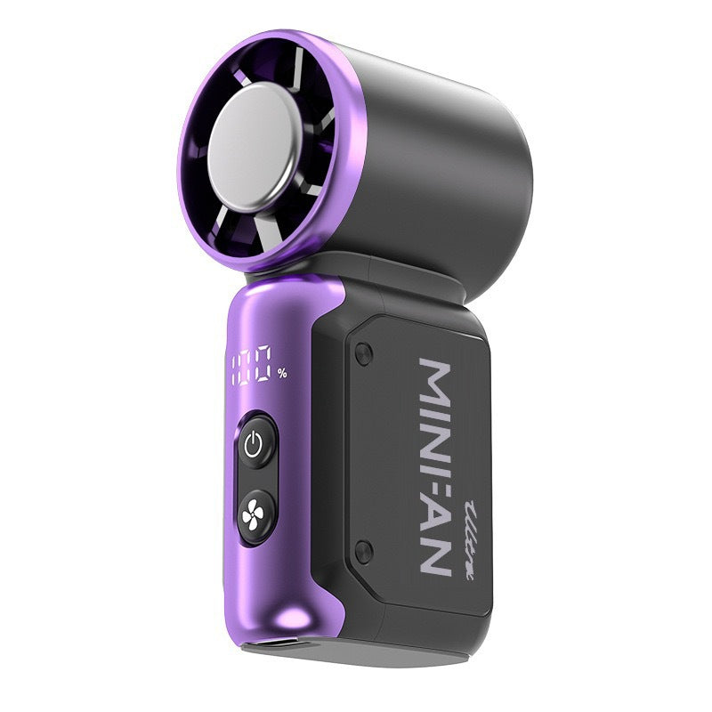 violent high-speed small fan usb rechargeable portable digital display pocket mini handheld ice compress fan jf157