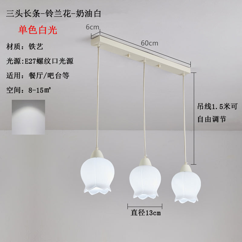 French Cream Wind Pumpkin Chandelier Designer Bar Lighting Simple Modern Creative Dining Table Art Restaurant Lights