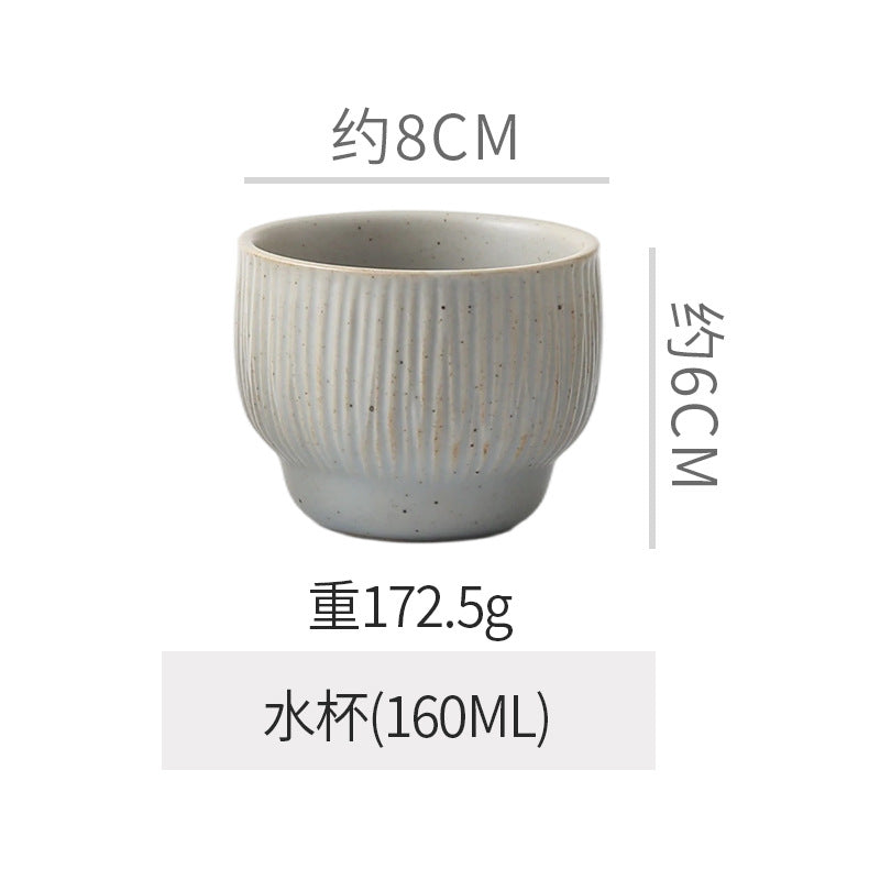 Retro kiln line pattern high-looking tableware restaurant hotel stylish display dessert plate steak plate for home dish plate