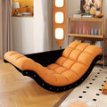 For home rocking chair living room balcony single rocking banana sofa chair lazy dual-purpose sofa lounge chair solid wood material