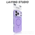 Crystal lens lychee grain magnetic apple 17 pro max phone case - cross-border iphone 11 drop-proof full coverage