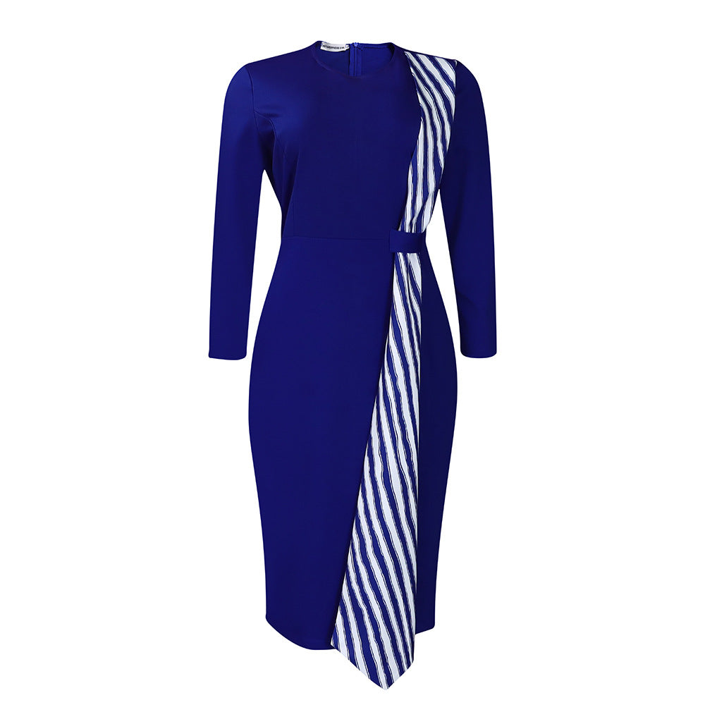 D442 african plus size women's clothing  new arrival: elegant and stylish bodycon pencil dress with round neck - export quality