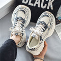 Spring men's new breathable mesh athletic shoes - trendy, versatile, thick-soled, non-slip casual running dad shoes