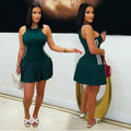 C7320 cross-border   fashion women's sporty mini dress - 3d cutout slim-fit dress
