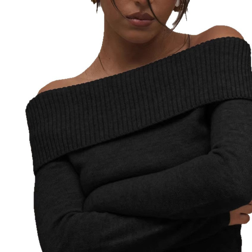 off-the-shoulder knit top: a chic and flattering short sleeve top for women - perfect for autumn