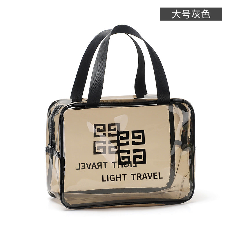 Portable PVC Travel Waterproof Cosmetic Bag Dry and Wet Separation Cosmetic Wash Bag Portable Clothing Storage Swimming Bag