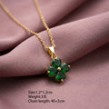 popular diamond-encrusted four-leaf clover necklace for women, accessible luxury fashion, versatile new style, non-fading clavicle chain earrings set