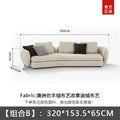 Saint-germain fabric sofa - luxury living room set, italian minimalist curved & unique shape sofa combination