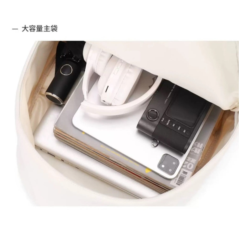 Campus ins japanese style soft girl school bag female k-stylepure coloreasiest for matchgirl backpack middle school student college student backpack