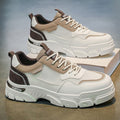Workwear sneakers men's 2026new arrivalspring mesh breathable mencasual shoes men's thick soleboots men's shoes