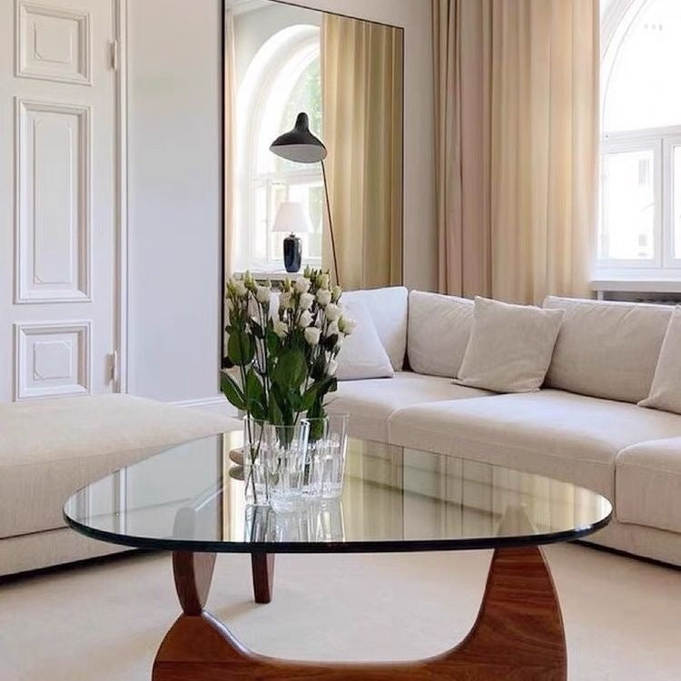 Glass coffee table - modern minimalist design, nordic style, designer inspired, trending online, perfect for small living spaces, ideal for home use