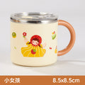 304 stainless steel mug, kids' cartoon cup, family matching water cup set (family of three), children's rice bowl and soup bowl