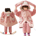 【triple-layer quilted & thickened】girls' winter pajamas - extra thick coral fleece, triple-layer quilted baby winter sleepwear