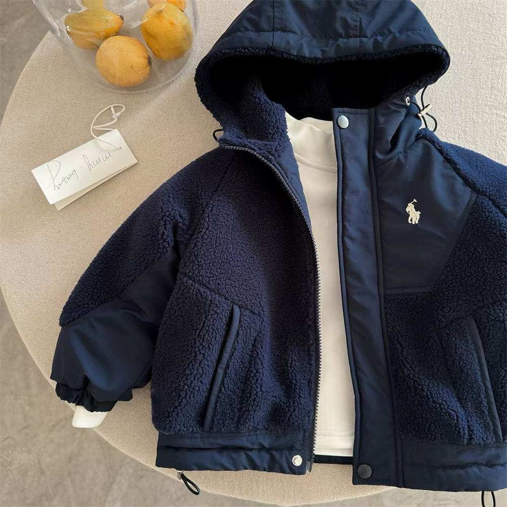 Custom-made kids' winter fleece jacket
