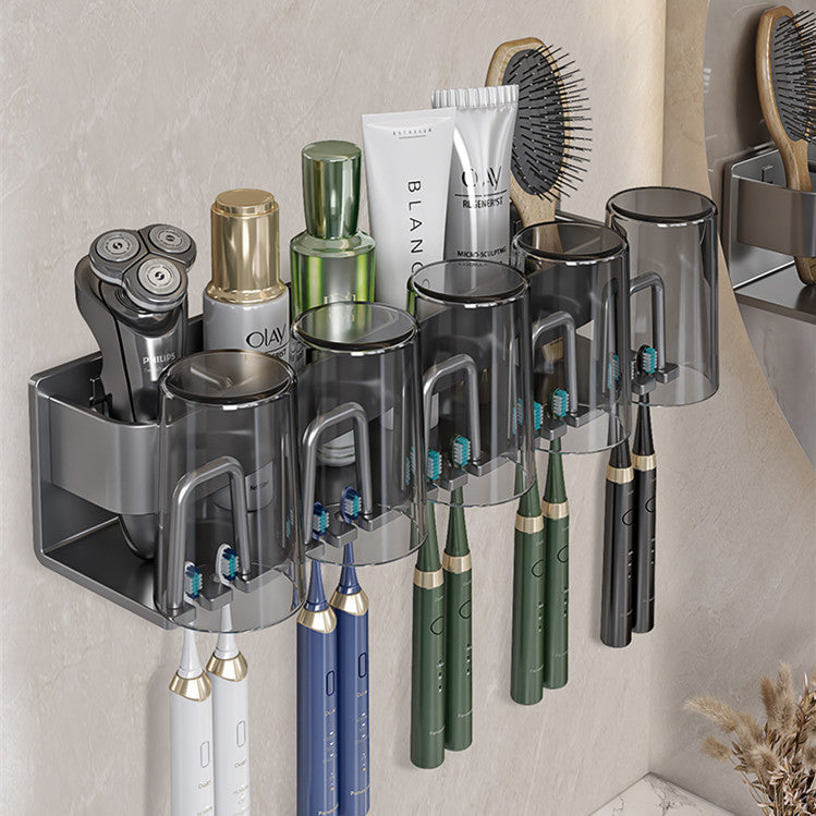 Removable toothbrush rack No punching mouthwash cup holder Wall hanging storage rack Electric toothbrush Toothpaste holder Wholesale
