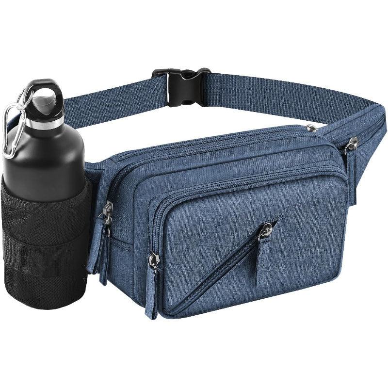 hot-selling men's and women's waist bag with water bottle holder, multi-purpose crossbody bag, fashionable waist bag, men's chest bag, water bottle bag